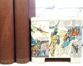 Transformers Comic Book Bookend. READY TO SHIP. Geekery For Him. Office. Man Cave. Dorm. Birthday. Gifts for Manly Men