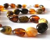 Natural Genuine Amber Necklace Luxury Statement Necklace Fossil Organic Jewelry