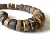 Natural Amber Necklace, Huge Statement Necklace, Genuine Amber, Earthy Colors Brown Yellow Summer Fashion