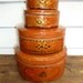 Vintage Lacquer Ware Boxes - Hand painted Asian Lacquerware - Vintage Home Decor