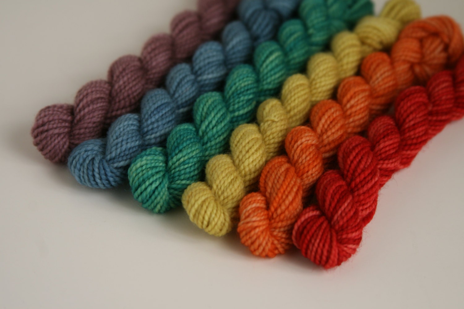 Handpainted Superwash Sock Yarn Minis "Vintage Rainbow" -- Granite Sock 100% Superwash Merino Mini Set