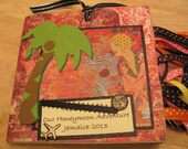Our Honeymoon Adventure - Bridal Shower - Wedding - Paper Bag Scrapbook - Mini Album - Brag Book - Photo Holder