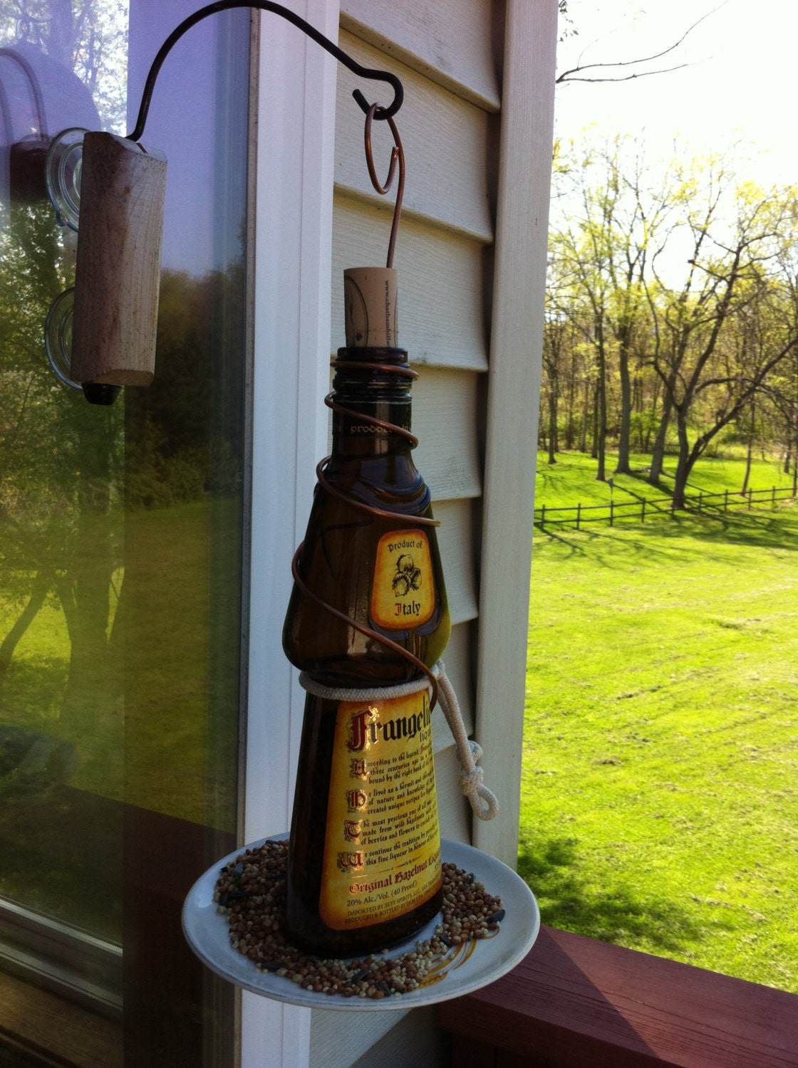 Frangelico Liqueur  Bottle Bird Feeded