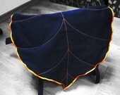Black - Orange Leaf Bike Messenger Bag, Bicycle Bag, Backpack - Medium