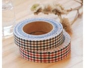 Adhesive Deco mini mix check fabric tape by Dailylike