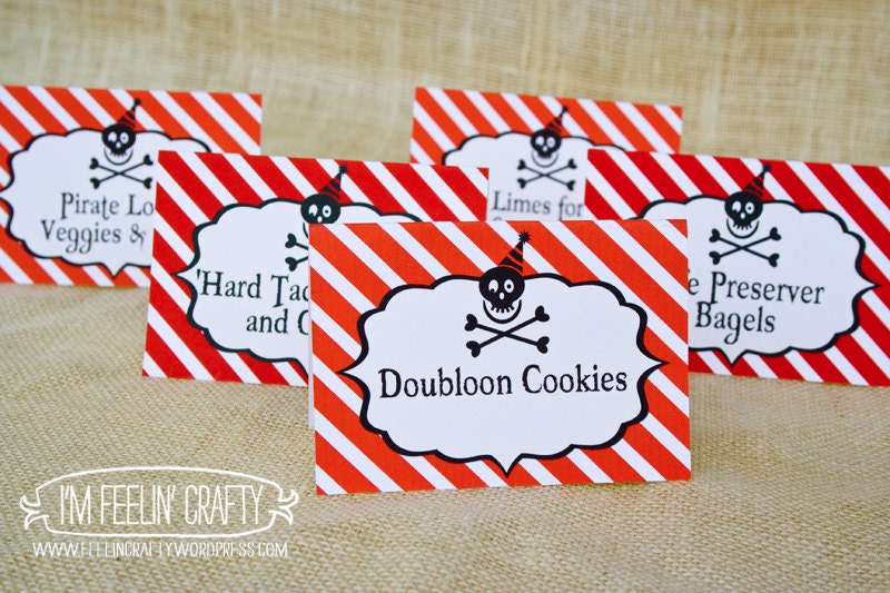 Pirate Party Food Labels- Printable