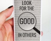 Plastic iPhone Case - Look for the Good in Others - Magnify Glass - Newspaper - Retro - iPhone 4/4s - iPhone 5  -