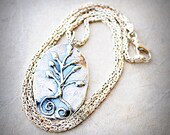 Tree of Life Hand Carved and Cast Pendant with Silver Chain