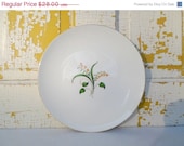 SPRING SALE Vintage Set Of Four Dinner Plates by Knowles, Forsythia Pattern, Yellow, Green, Gold, Flowers Cottage Chic, Shabby Chic