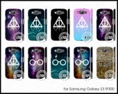 Samsung Galaxy S3 i9300 - Deathly Hallows harry potter galaxy map ombre case cover