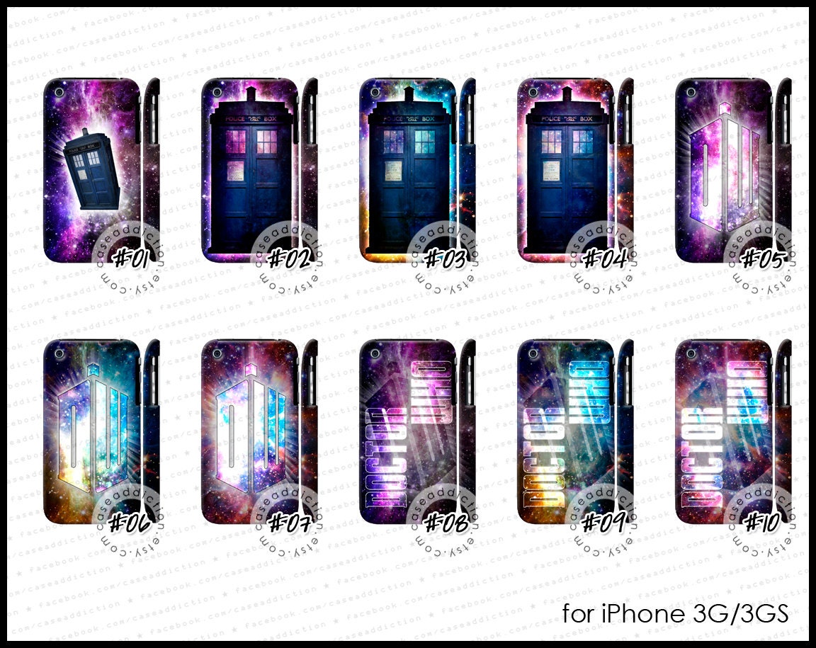 iPhone 3g 3gs - TARDIS DOCTOR WHO galaxy nebula space case cover