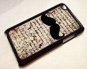 Vintage Text and Mustache  ---  iPod 4G case, iPod 4G cover, iPod 4G