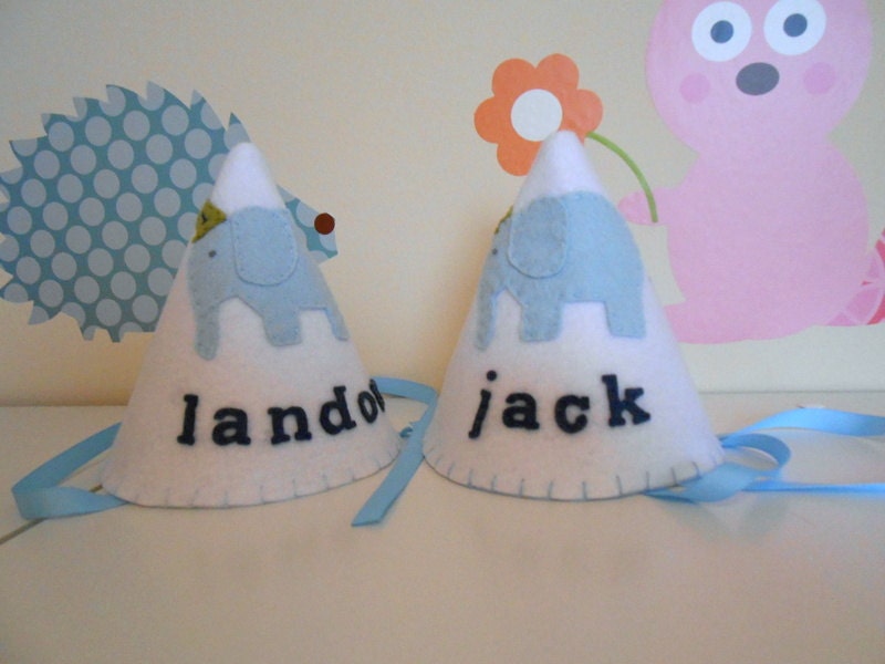 Personalized Felt Elephant Party Hat
