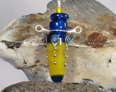 Perfume bottle JEWELRY Handmade Lampwork Beads lampwork glass parfum vessel PENDANT Necklace pendant LAMPWORK Art Glass Jewelry by Viktorija