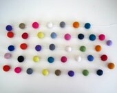 The Party Garland Felt Ball Garland - 2 metres, 40 felt balls