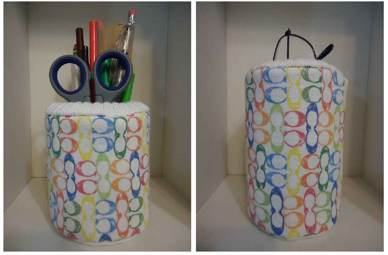 Coach Fabric 2 Piece Set Eyeglass Holder & Pencil Holder Fabric Choices Coach Multi OR Coach Pink nite stand desk kitchen gift office friend
