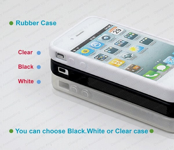 Rain drop of water Rubber case iphone 4 cases unique Rubber case iphone 4 case iphone 4s case iphone 4 cove