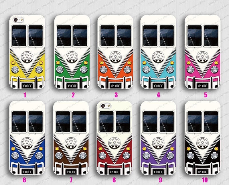 VW Minibus 10 Colors iphone 5 cases Hard case Rubber case iphone 4 case iphone 5 cover the best iphone case unique design