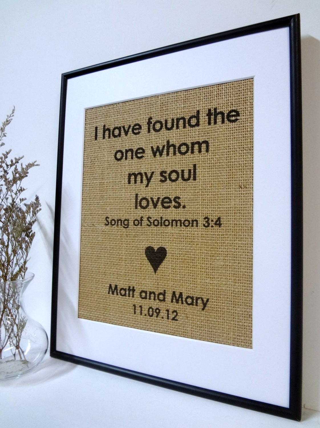 Rustic Burlap Wedding Sign