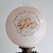 Antique Banquet Lamp with pink cherub globe