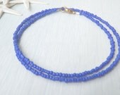 mykonos blue duo necklace cum anklet   two in one travel jewelry