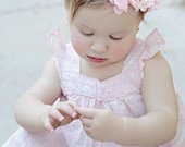 Soft Pink Headband for Baby Girls,  made with Swarosvki Rhinestones - ChiCrystalsBoutique