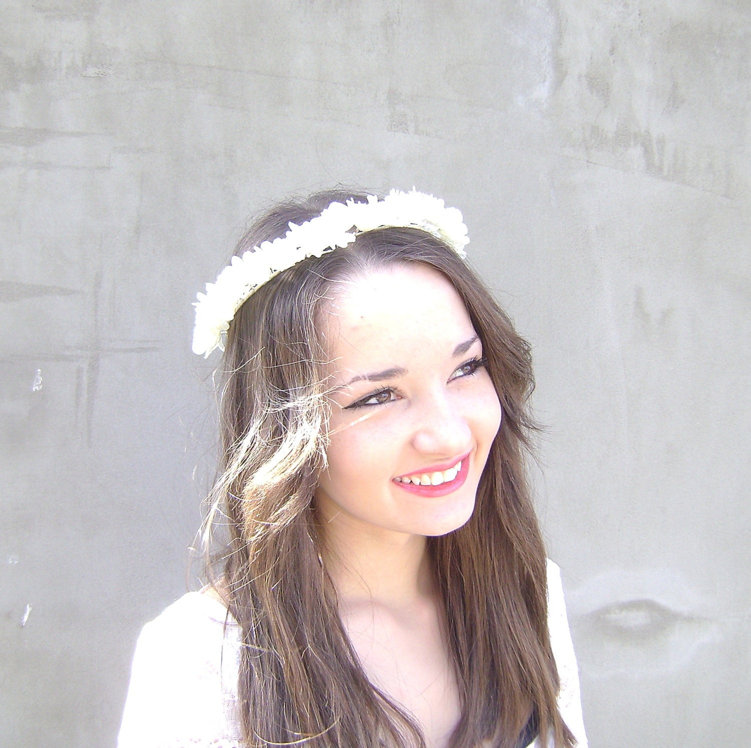 Bridal Flower hair, wedding accessories, wedding headpiece, Headband, head wreath, wedding crown, flower girl, woodland, rustic
