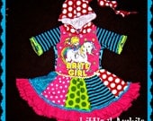 Totally Custom UPCYCLE Ruffled Pieced Twirl Skirt Dress sizes 6m - 10yrs - you pick character
