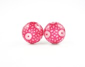 PETRA - Pink Floral Earrings by hopestarbound