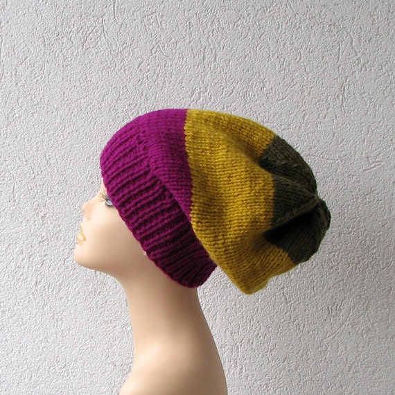 beanie etsy Hat Slouchy Beanie  hat Woman Beanie Hat Oversized Hat Slouchy Multicolor