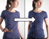 interactive shirt, size S, organic stretch cotton, embroidered, comfortable and playful, with Bespeling brush