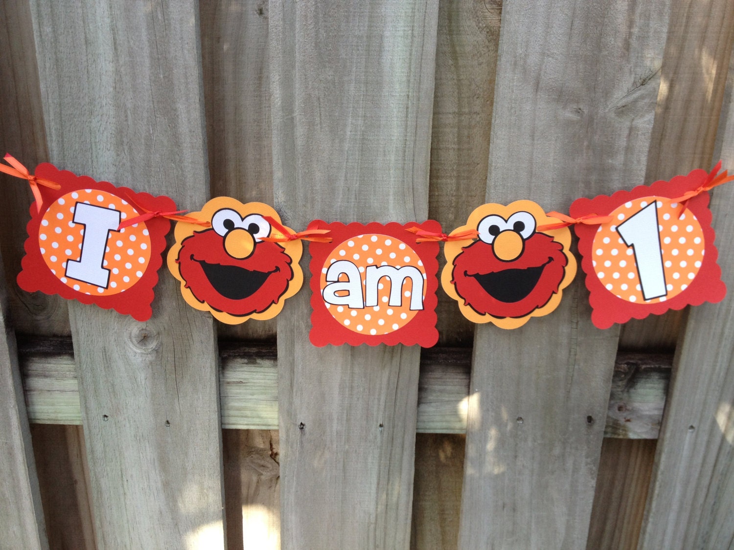 Elmo Highchair Banner- I am One, I am Two Banner- Sesame street high chair banner- Sesame Street Birthday Banner
