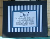 Father's Day gifts, Papa, Poppa, Grandpa, Dad, Father, blue, striped pattern