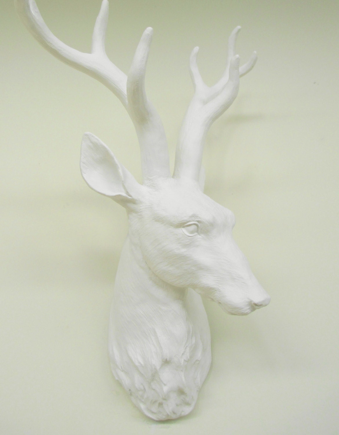Deer Head, White, Antlers, Faux Taxidermy, Stag, Faux Deer Head, Deer Decor