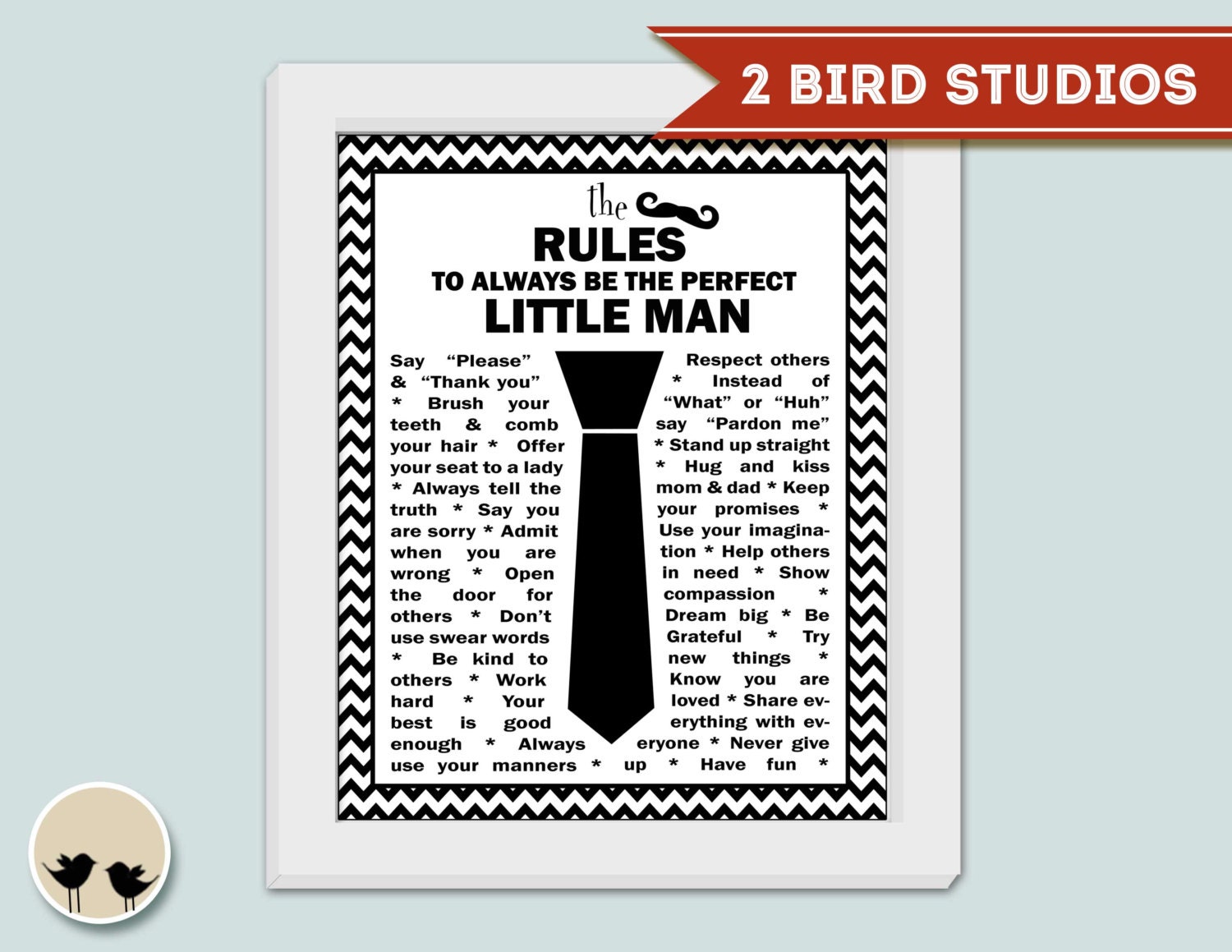 Mustache nursery wall art - Little man rules - Artwork for little man's nursery - boy's nursery art print- PRINTABLE INSTANT DOWNLOAD 8x10