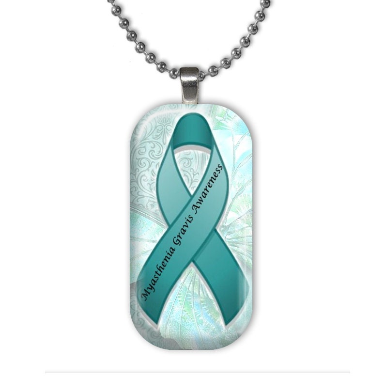 Myasthenia Gravis Awareness Glass Pendant
