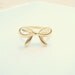 forget me knot ring, Bow ring, gold ring, thin delicate ring, best friends ring, size 6