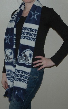 Dallas Cowboys Handmade fleece winter scarf NEW unused 72" men or women