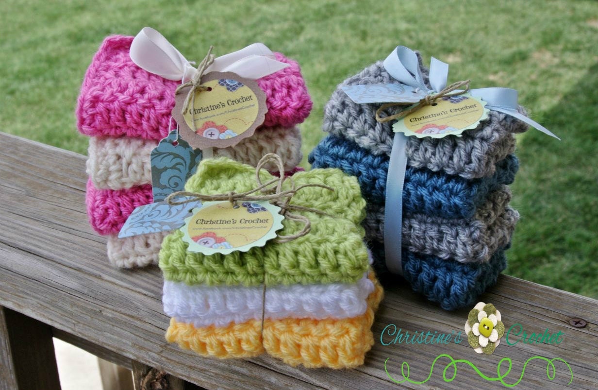 PATTERN Crochet Baby Washcloths
