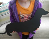 Sausage Dog / Dachshund Shaped Blackboard / Chalkboard