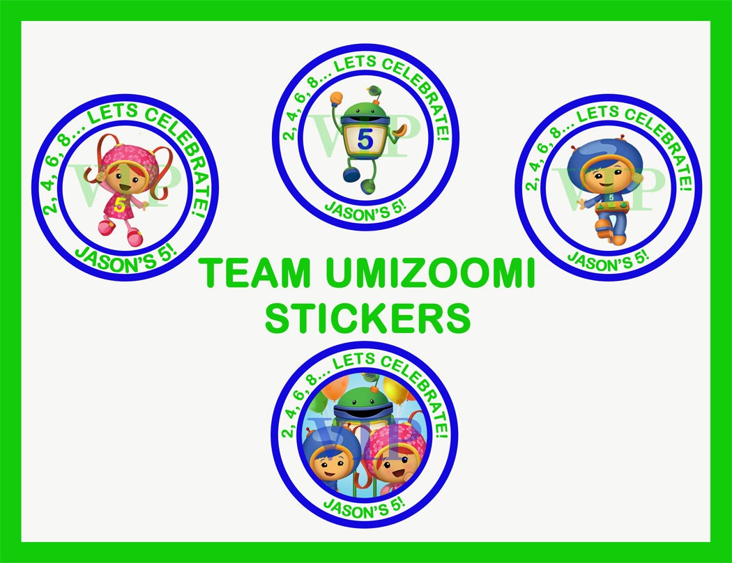 Team Umizoomi Sticker Set - Labels - Invitations and Party Printables - Personalized Il_170x135