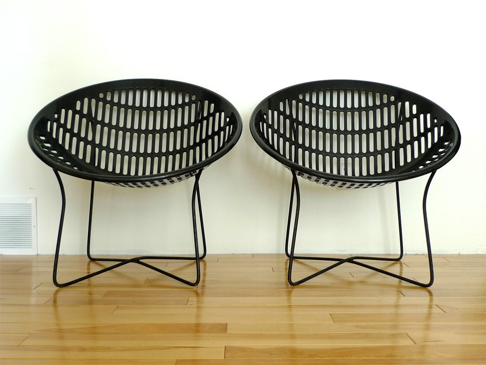 Vintage Black Solair Chairs - Mid Century, Modern