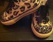 Chuck Taylor Converse Leopard Bling Toddler Shoes Size 4