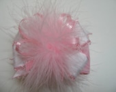 OH so Cute Mini Over the Top Princess Hair Bow Sweet Baby Pink Marabou Unique Boutique Toddler Girl Photo Prop