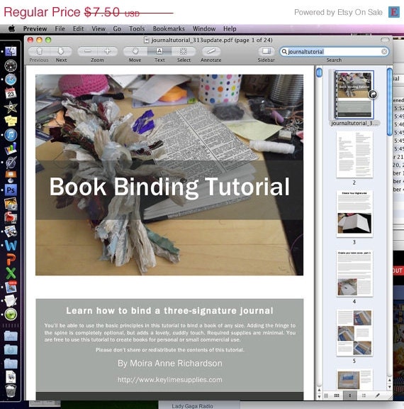 Sale SALE DIY Art Journal Book Binding Printable PDF Tutorial Digital Download Bookbinding