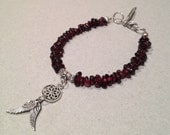 Garnet dreamcatcher bracelet