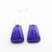 Resin earrings, purple glittery resin earrings, dangle earrings