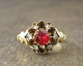 Antique Art Deco Cluster Diamond Engagement Ring