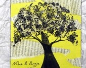 Unique Engagement Gift  - Tree Of Life Painting On Canvas Personalized Love Gift Idea - Unique Wedding Gift