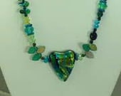 Forever in my Dichroic Heart Necklace